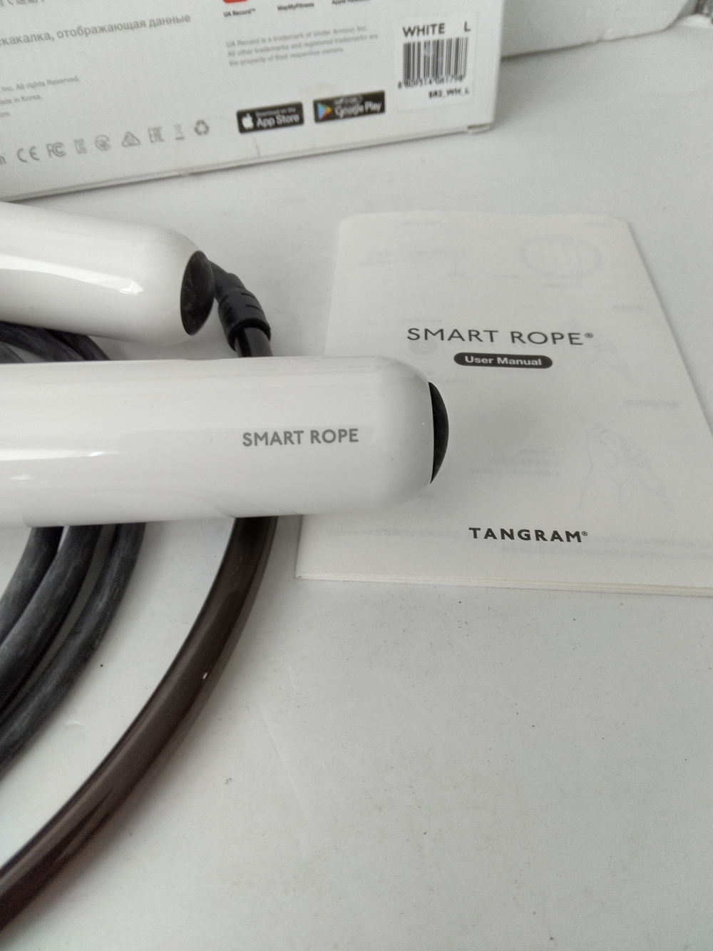 TANGRAM Smart Rope Jump Rope - White Handles - Picture 5 of 8